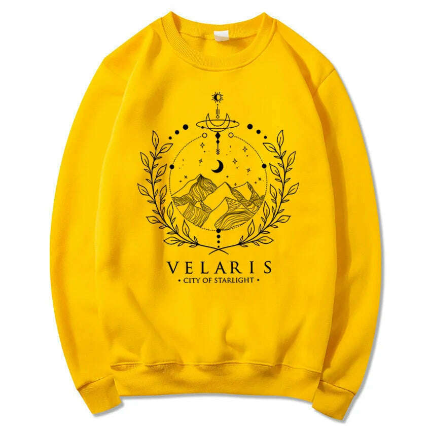 Velaris Sweatshirt A Court of Thorns and Roses Sarah J Maas Hoodie Night Court Sweater Velaris City of Starlight SJM Sweatshirts - KIMLUD
