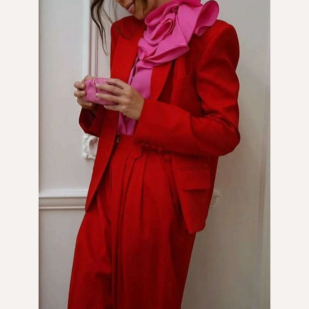 VGH Patchwork Appliques Loose Shirts For Women V Neck Long Sleeve Irregular Hem Solid Minimalist Blouses Female Summer Clothes - KIMLUD