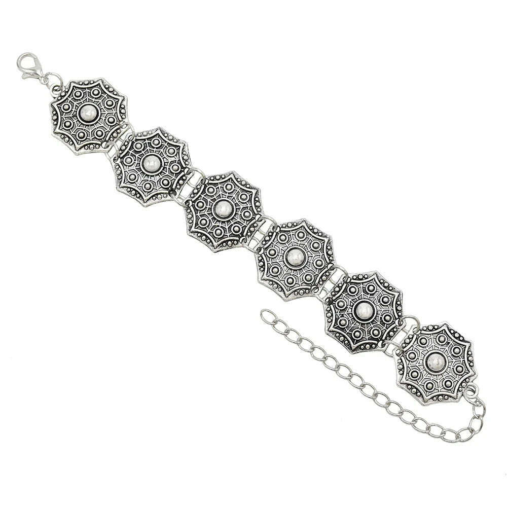 Vintage Coin Chain Tassel Bracelet for Women Bohemian Gypsy Ethnic Tribal Anklet Afghan Turkish Pakistan Indian Festival Jewelry - KIMLUD