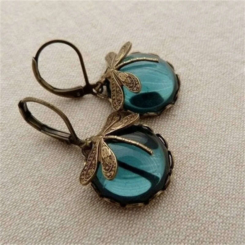 Vintage Egyptian Inspired Designs Sacred Wings Scarab Large Hoops Earrings Gypsy Tribal Women Gold Color Earrings Party Gift - KIMLUD