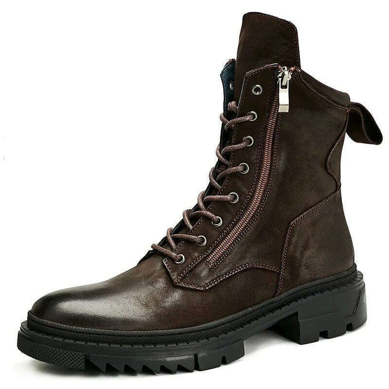 KIMLUD, Vintage Italian Men's Boots Luxury Genuine Leather 2023 Winter Designer Fashion Warm Business Shoes Ankle Suede Social Boots Man, A without fur / 38, KIMLUD APPAREL - Womens Clothes
