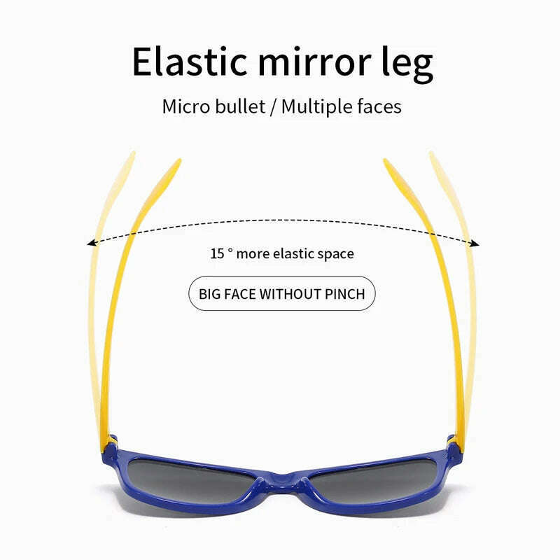 Vintage Square Kids Sunglasses Flexible Safety Children Sun Glasses Fashion Boys Girls Sun Shades Eyewear UV400 Gafas De Sol - KIMLUD