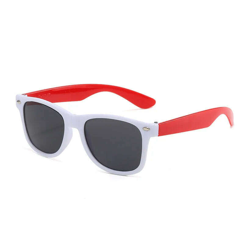 Vintage Square Kids Sunglasses Flexible Safety Children Sun Glasses Fashion Boys Girls Sun Shades Eyewear UV400 Gafas De Sol - KIMLUD