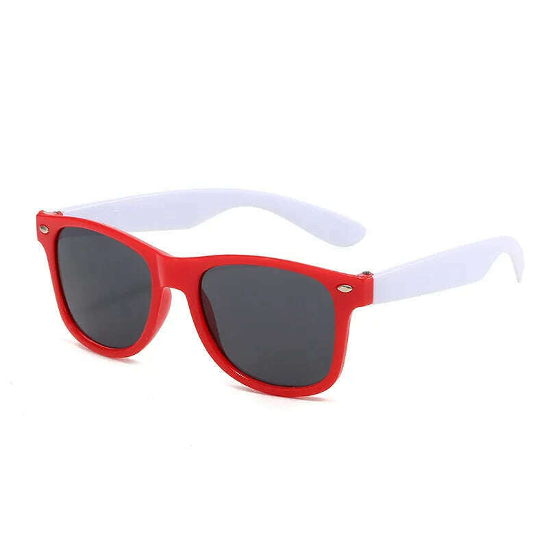 Vintage Square Kids Sunglasses Flexible Safety Children Sun Glasses Fashion Boys Girls Sun Shades Eyewear UV400 Gafas De Sol - KIMLUD