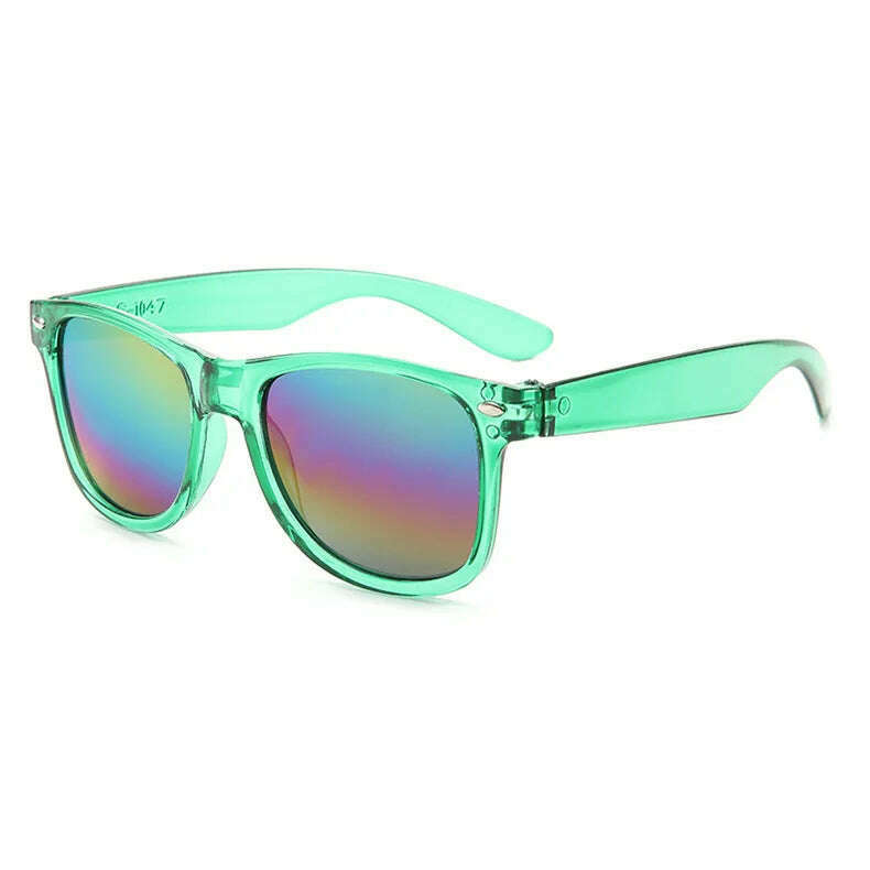 Vintage Square Kids Sunglasses Flexible Safety Children Sun Glasses Fashion Boys Girls Sun Shades Eyewear UV400 Gafas De Sol - KIMLUD
