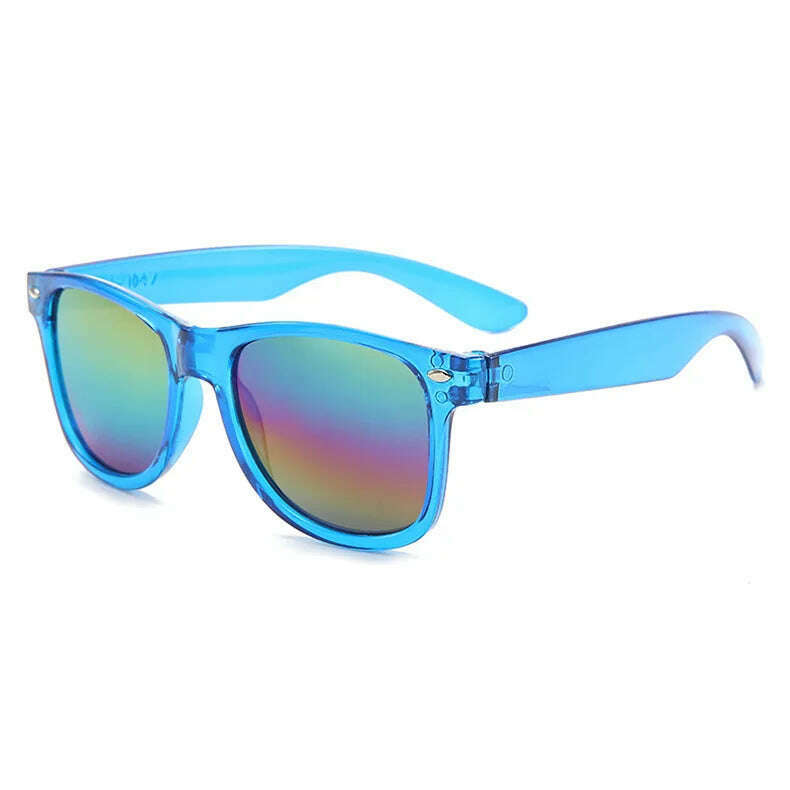 Vintage Square Kids Sunglasses Flexible Safety Children Sun Glasses Fashion Boys Girls Sun Shades Eyewear UV400 Gafas De Sol - KIMLUD
