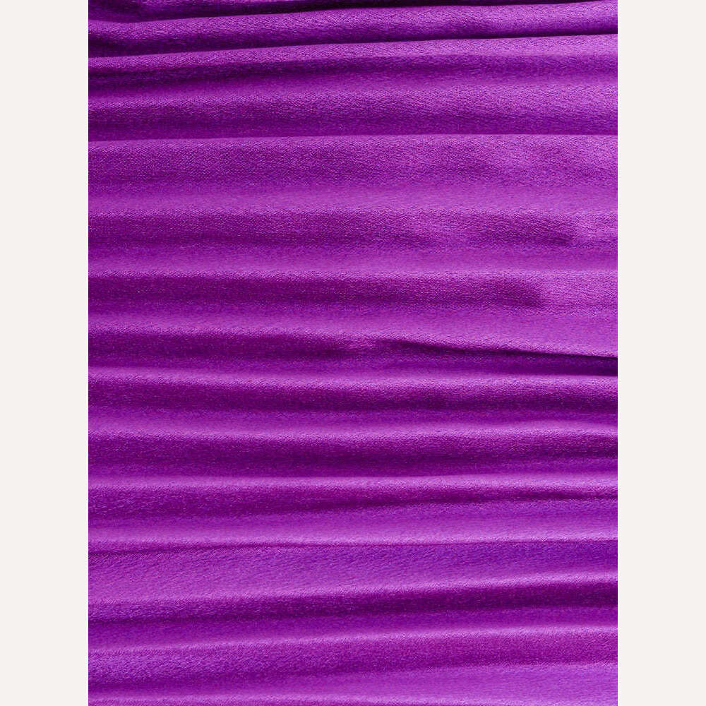 KIMLUD, VKBN Spring Summer News Evening Dresses Full Lantern Sleeve Purple Occasion Stylish Design Banquet Draped Dress, KIMLUD Womens Clothes