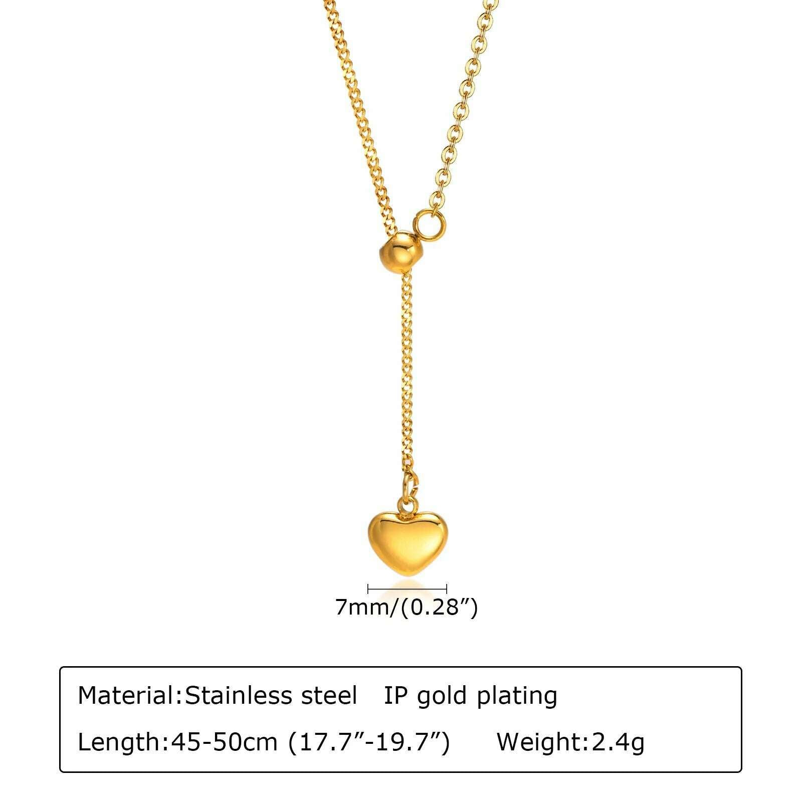 KIMLUD, Vnox Layering Necklaces for Women, Gold Color Sexy Y Necklaces, Stainless Steel Rosary Chain, Layered Beads Choker, NC-1049G, KIMLUD Womens Clothes