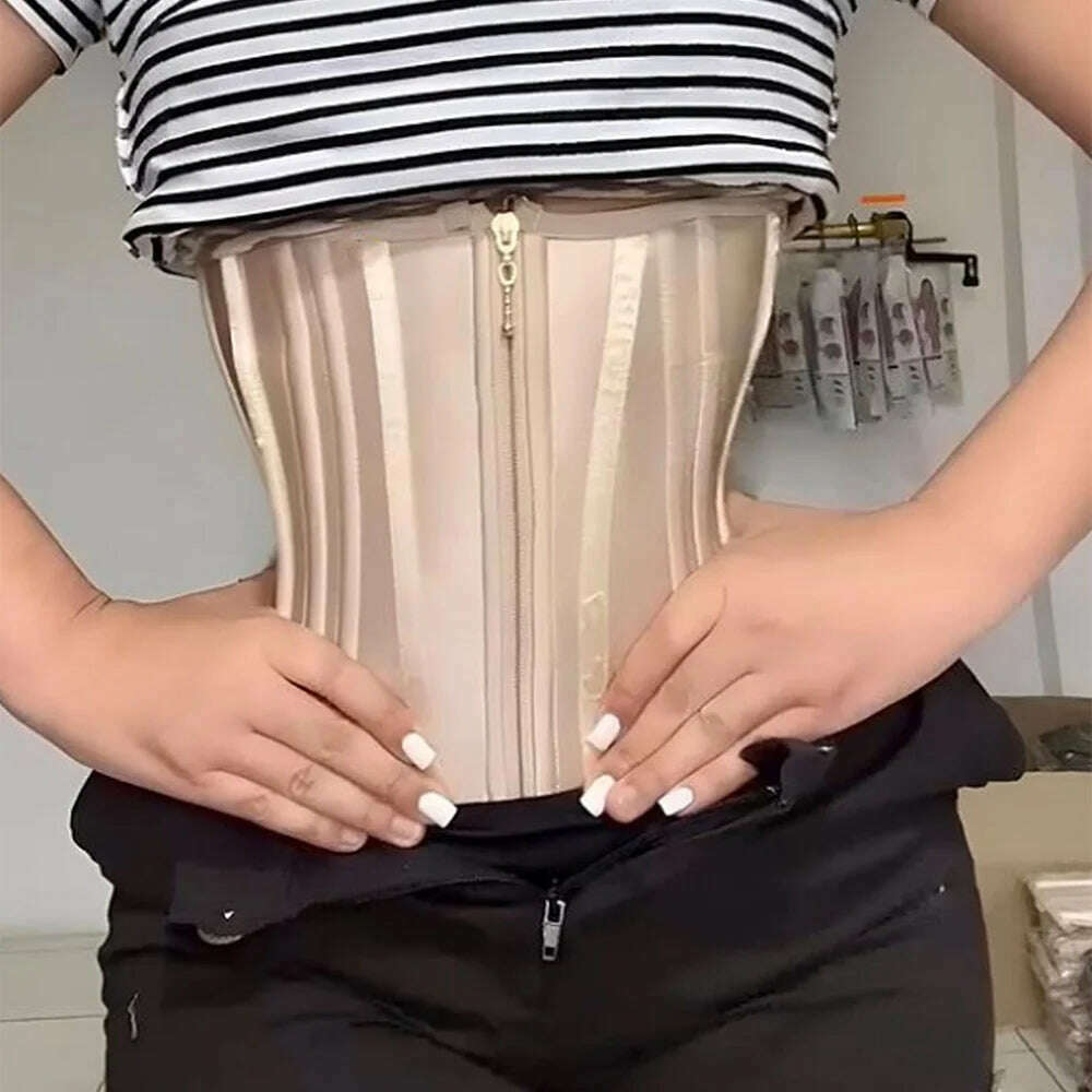 Waist Trainer Belly Slimming Belt Body Shaper Modeling Strap Fajas Colombianas Shaping Corset Binder Shapewear for Women - KIMLUD
