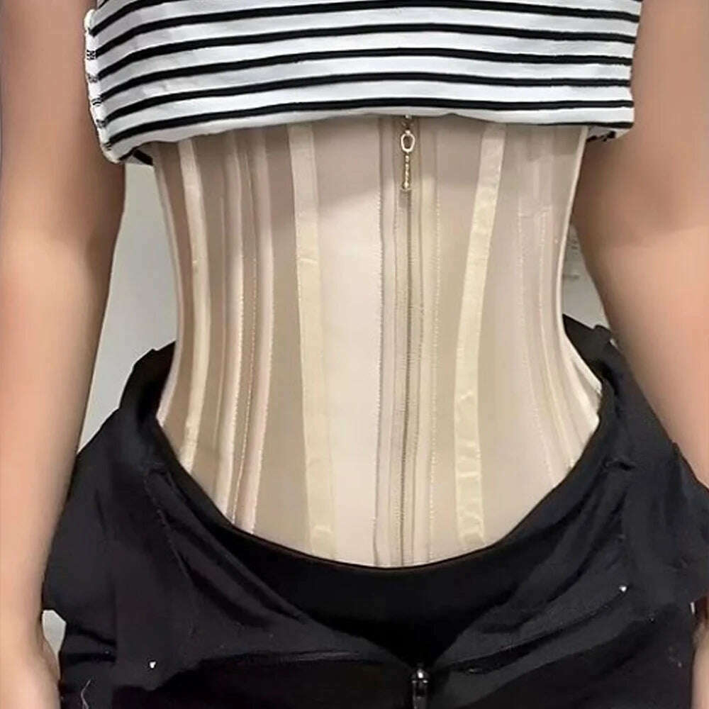 Waist Trainer Belly Slimming Belt Body Shaper Modeling Strap Fajas Colombianas Shaping Corset Binder Shapewear for Women - KIMLUD