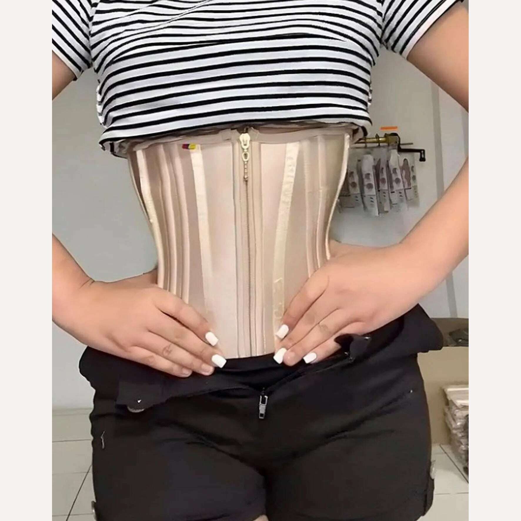 Waist Trainer Belly Slimming Belt Body Shaper Modeling Strap Fajas Colombianas Shaping Corset Binder Shapewear for Women - KIMLUD