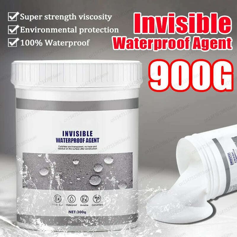 KIMLUD, Waterproof Coating Sealant Agent Invisible Paste Glue With Brush Repair Home Roof Transparent Bathroom Antileak Glue 300g/900g, KIMLUD Womens Clothes