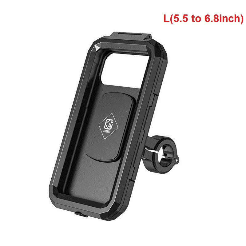 KIMLUD, Waterproof Phone Case Bike Motorcycle Handlebar Rear View Mirror 3 to 6.8" Cellphone Mount Bag Motorbike Scooter Phone Stand, L for Handlebar, KIMLUD APPAREL - Womens Clothes