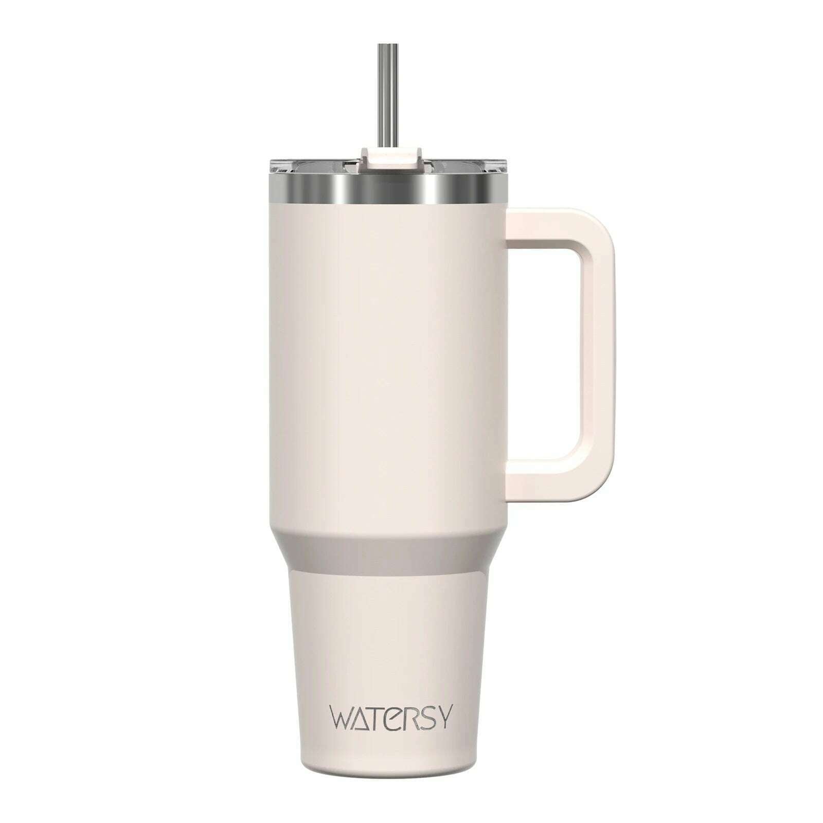 Watersy 40oz/1200ml Tumbler with Handle & Straw Lid Stainless Steel Insulated Cup Keep Cold Thermal Mug Portable Car Travel Cup - KIMLUD