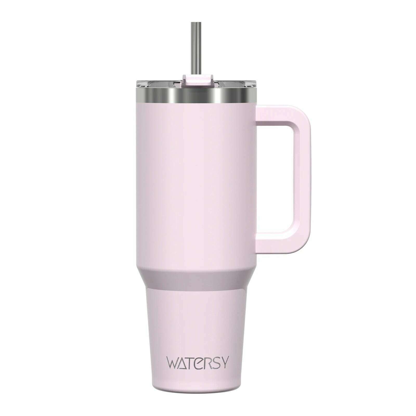Watersy 40oz/1200ml Tumbler with Handle & Straw Lid Stainless Steel Insulated Cup Keep Cold Thermal Mug Portable Car Travel Cup - KIMLUD