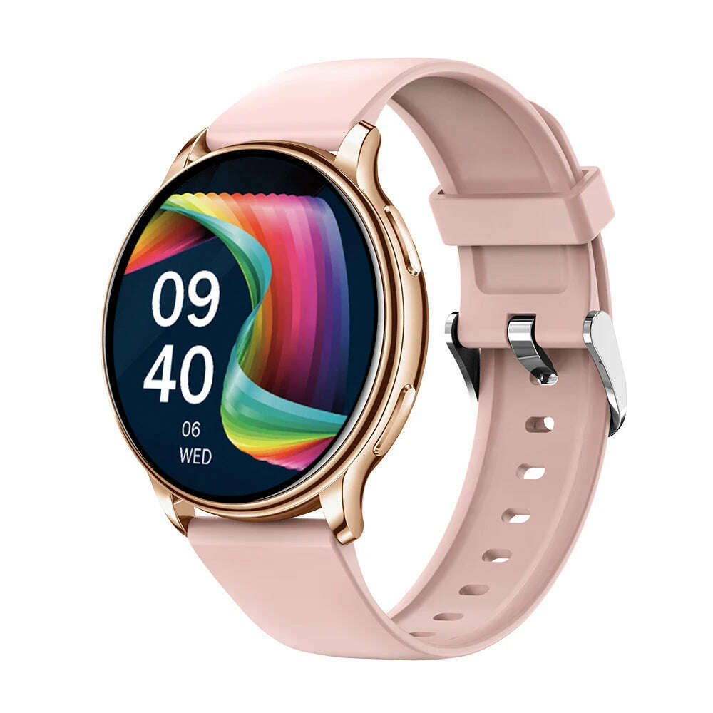 KIMLUD, WEEDOM 2023 Bluetooth Call Smart Watch Women Custom Dial Watches Men Sport Fitness Tracker Heart Rate Smartwatch For Android IOS, Silicone Pink, KIMLUD APPAREL - Womens Clothes