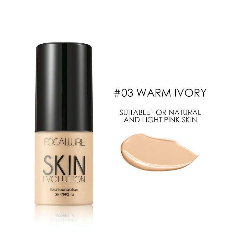 KIMLUD, Wholesale FOCALLURE Face Makeup Foundation Makeup Base Liquid Foundation Concealer Whitening Moisturizer Oil-control Cosmetics, 3, KIMLUD APPAREL - Womens Clothes