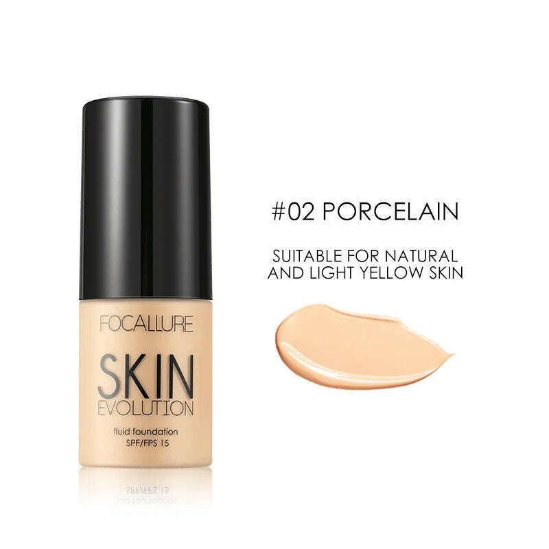 KIMLUD, Wholesale FOCALLURE Face Makeup Foundation Makeup Base Liquid Foundation Concealer Whitening Moisturizer Oil-control Cosmetics, 2, KIMLUD APPAREL - Womens Clothes