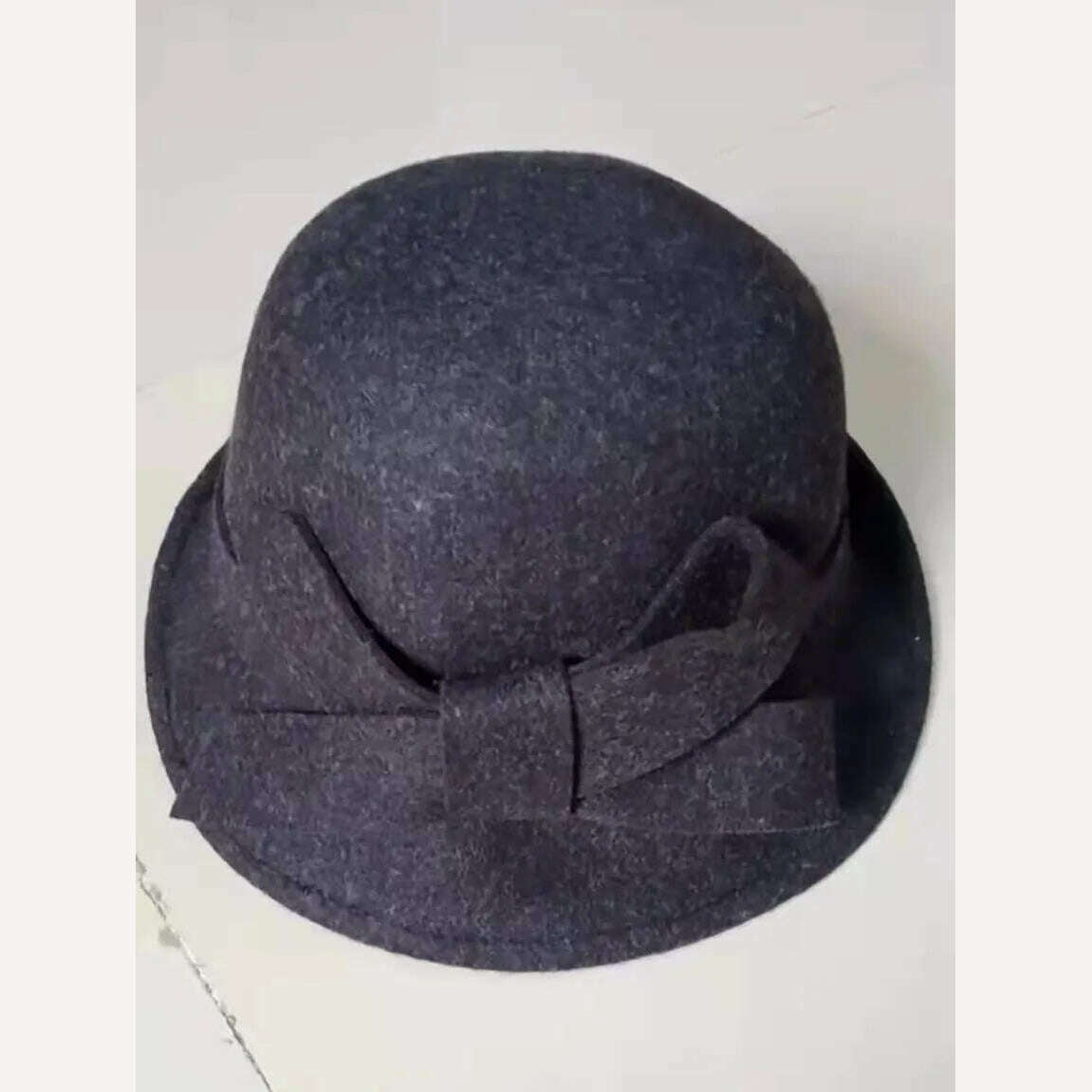 Winter Hat for Women 1920s Gatsby Style Flower Warm Wool Fedora Winter Cap Ladies Church Hats Cloche Bonnet Femme Felt Fedoras - KIMLUD