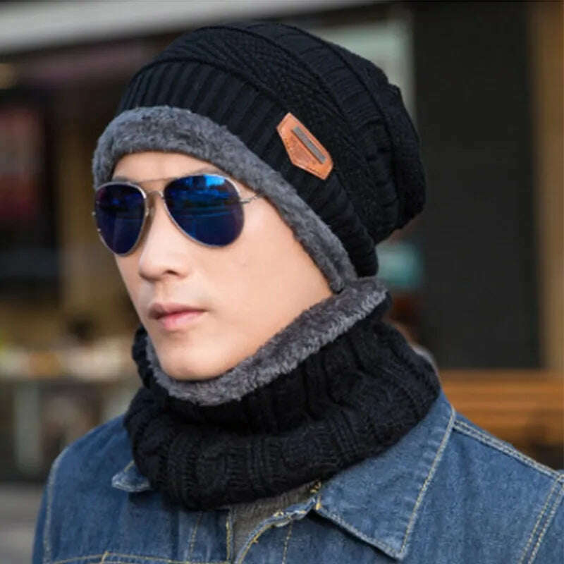 Winter Hat Skullies Beanies Hats Beanies For Men Women Wool Scarf Caps Balaclava Mask Gorras Bonnet Knitted Hat - KIMLUD