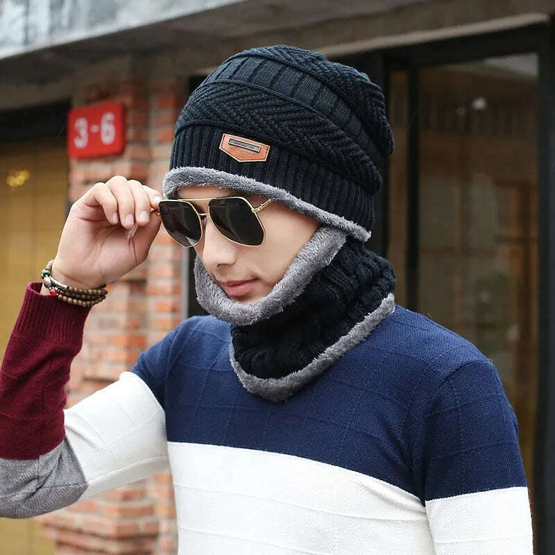 Winter Hat Skullies Beanies Hats Beanies For Men Women Wool Scarf Caps Balaclava Mask Gorras Bonnet Knitted Hat - KIMLUD