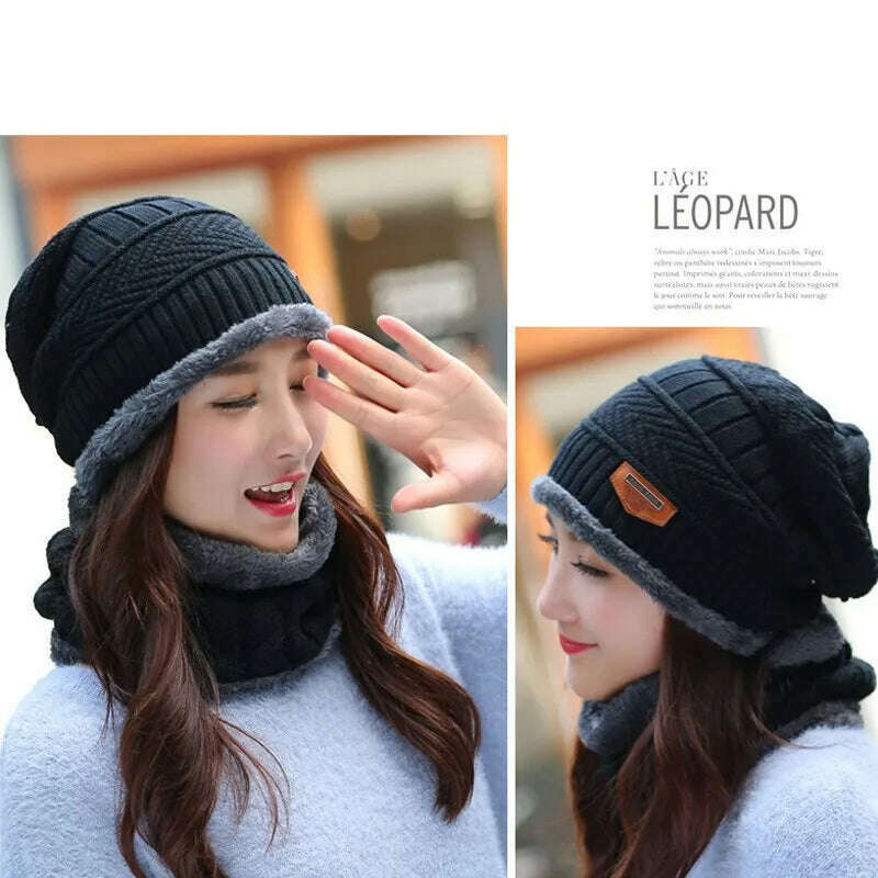 Winter Hat Skullies Beanies Hats Beanies For Men Women Wool Scarf Caps Balaclava Mask Gorras Bonnet Knitted Hat - KIMLUD