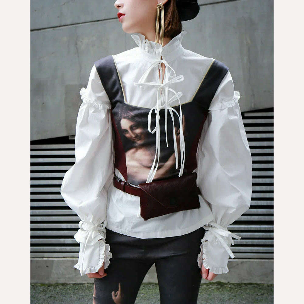 KIMLUD, Woman Tank Sleveless Women Vest Sexy Short Tops Retro Oil Painting Arc Hem All Match Woman Tops Slim Thin Vests 2022 Summer New, KIMLUD Womens Clothes
