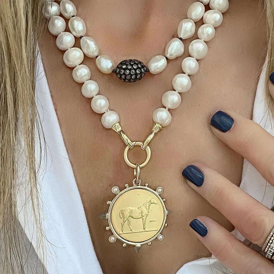 KIMLUD, Woman'S Ancient Coin charm Pendant Necklace Athena Original Design Gift For Woman Vintage Accessories Fine Jewelry, KIMLUD Womens Clothes