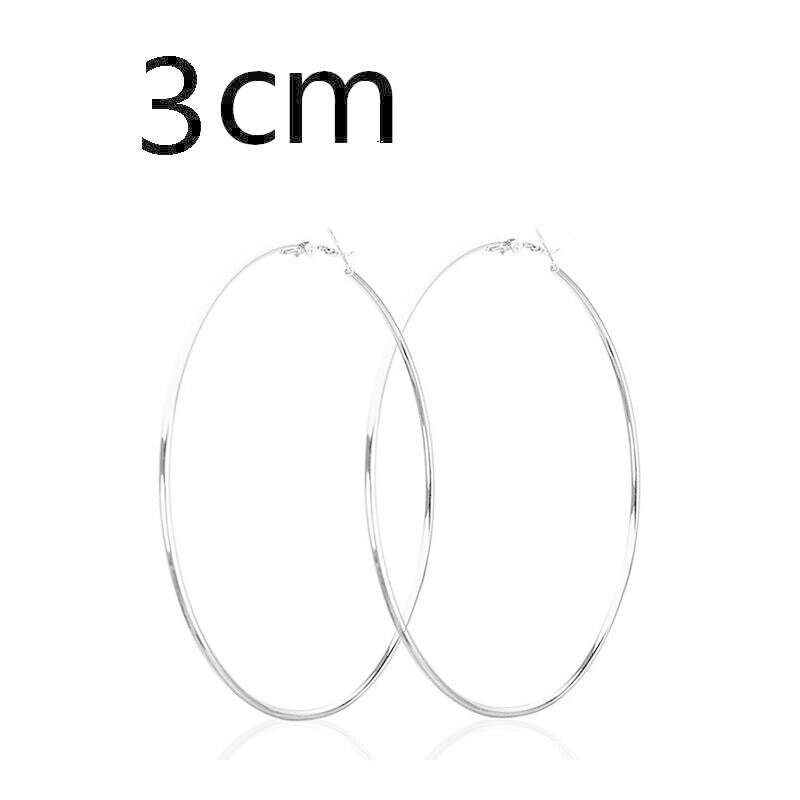 KIMLUD, Women 3-10cm Small Big Circle Hoop Earrings Statement Ear Ring Fashion Jewelry Gift Nightclub DJ 2020, KIMLUD Womens Clothes