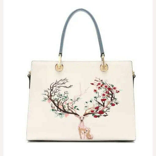 KIMLUD, Women bags luxury brand high quality Women's handbag real cowhide bag for women fashion bags 2023 new genuine leather Female bag, Beige, KIMLUD Women's Clothes