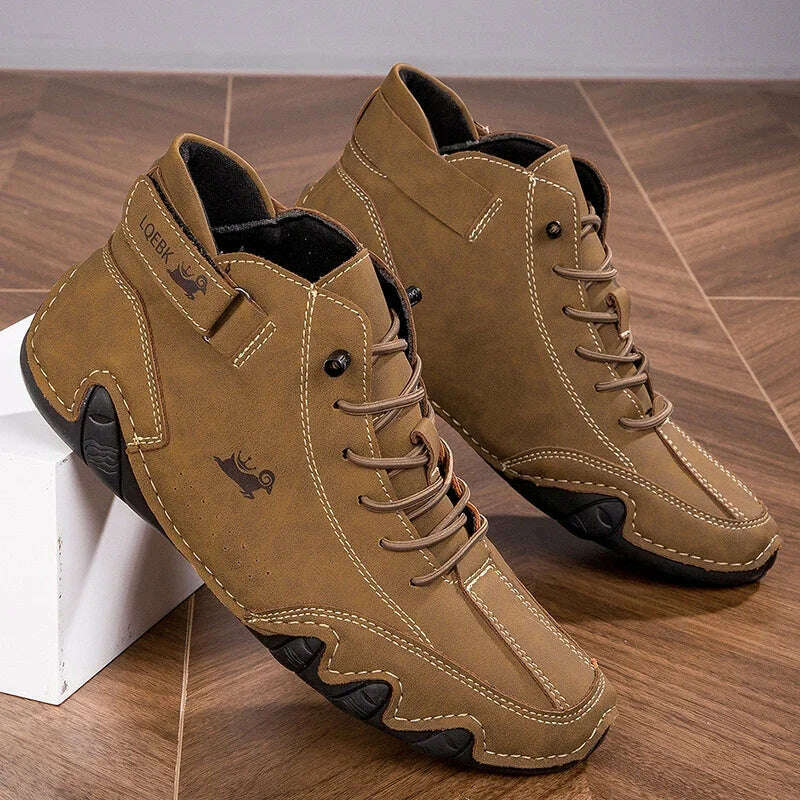 KIMLUD, Women Fashionable Sports and Leisure Shoes Comfortable and Breathable Free of Shipping 2024 High Top Shoes Non Slip Men's Shoes, Brown / 41, KIMLUD APPAREL - Womens Clothes