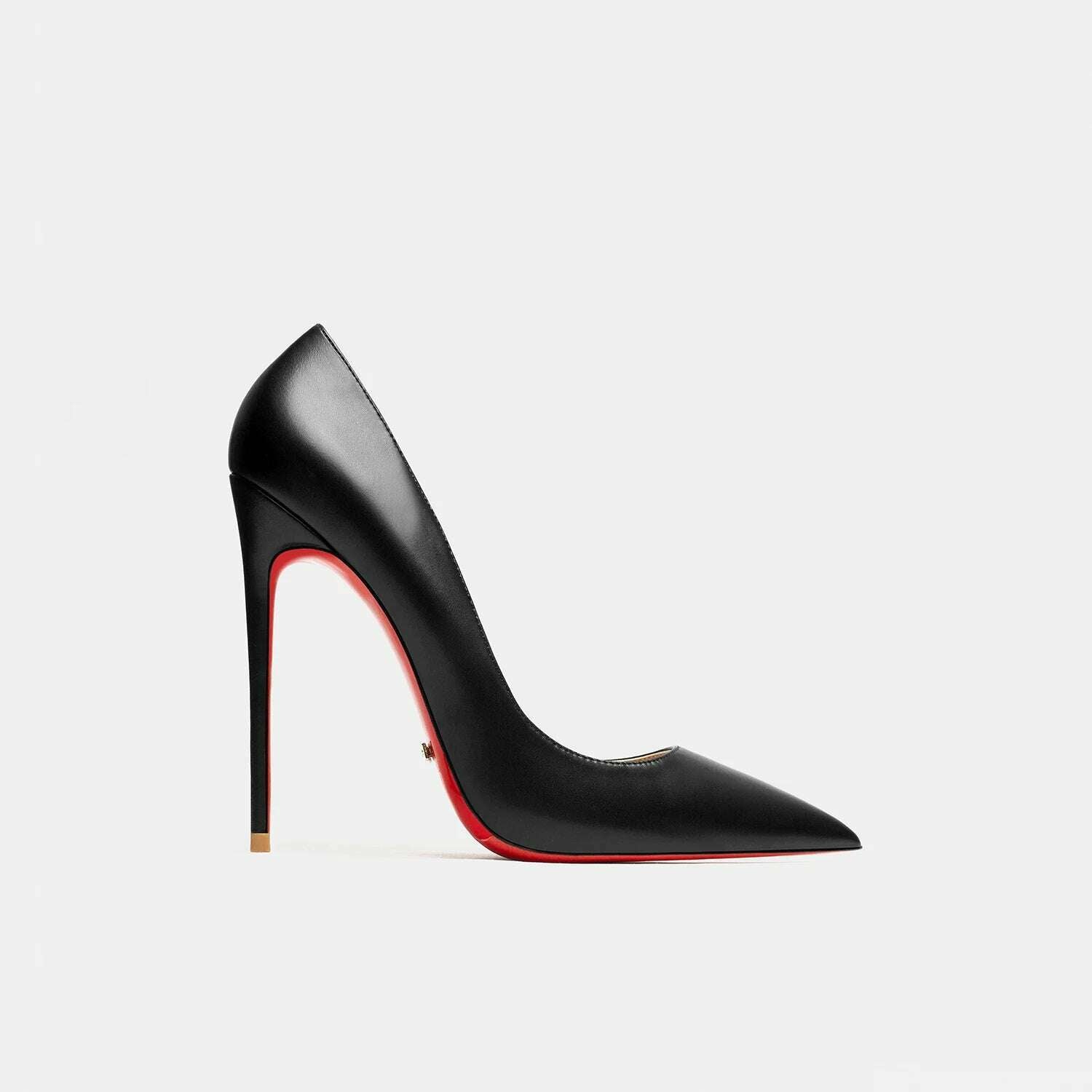 KIMLUD, Women heels shoes woman 2024 trend luxury Brand Women's Pumps Leather High Heels Red Bottom Pointed Toe Ladies Party Shoes 12cm, Black matte 12cm / 42 / CHINA, KIMLUD APPAREL - Womens Clothes