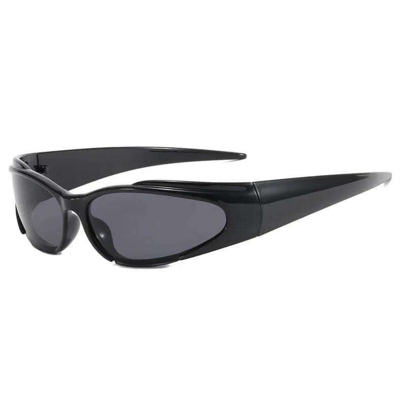 Women Retro Brand Design Fashion Shades Punk Sun Glasses Classic Wrap Around Y2k Sunglasses for Men Outdoor Sports Goggles - KIMLUD