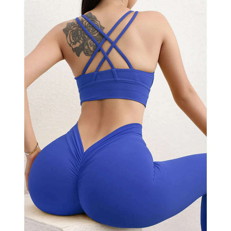 Women Seamless Solid Leggings Knitted High Waist Sports Leggings Fashion Hip Lifting Running Yoga Sport Gym Tights Pantalones - KIMLUD