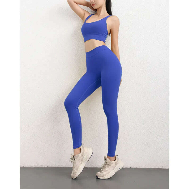 Women Seamless Solid Leggings Knitted High Waist Sports Leggings Fashion Hip Lifting Running Yoga Sport Gym Tights Pantalones - KIMLUD