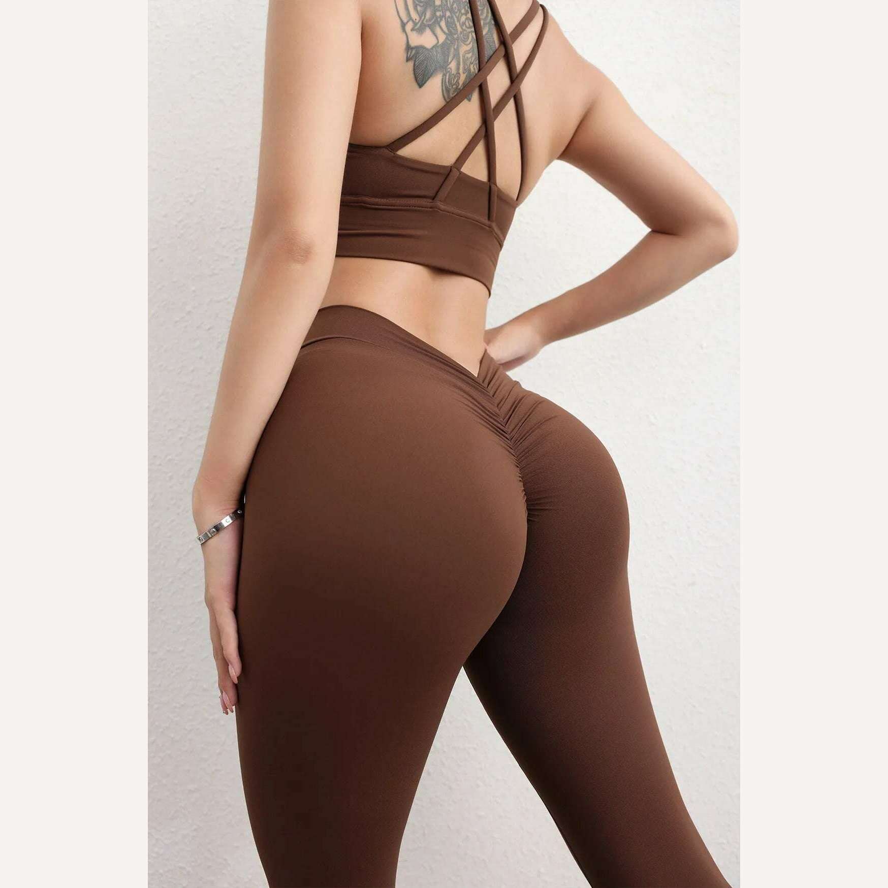 Women Seamless Solid Leggings Knitted High Waist Sports Leggings Fashion Hip Lifting Running Yoga Sport Gym Tights Pantalones - KIMLUD
