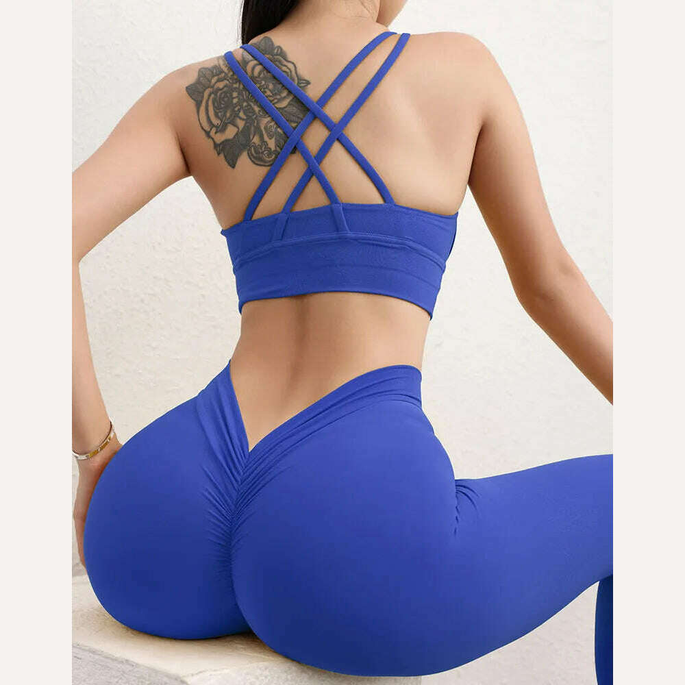 Women Seamless Solid Leggings Knitted High Waist Sports Leggings Fashion Hip Lifting Running Yoga Sport Gym Tights Pantalones - KIMLUD