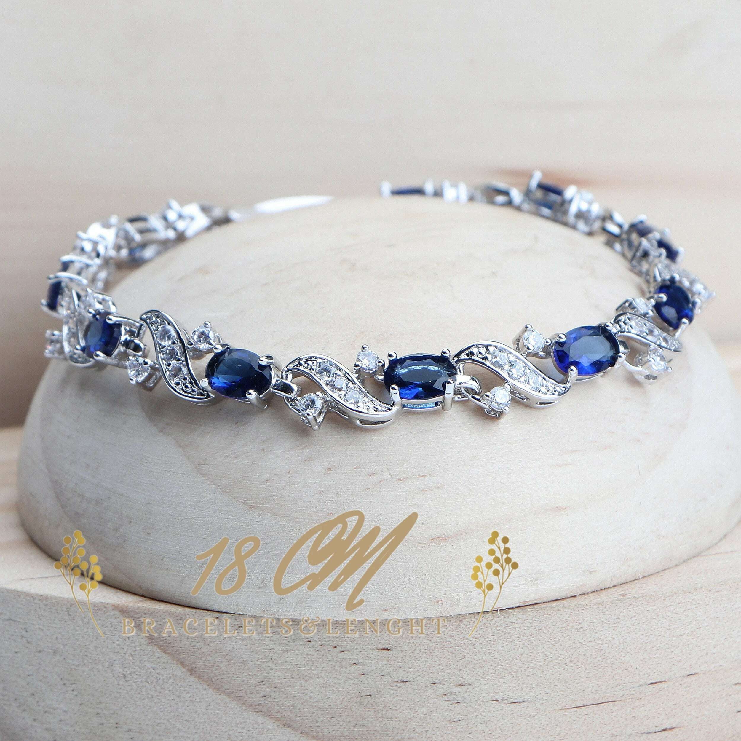 Women Silver 925 Bridal Jewelry Sets Blue Cubic Zirconia Costume Jewellery Wedding Earrings Rings Bracelets Pendant Necklace - KIMLUD