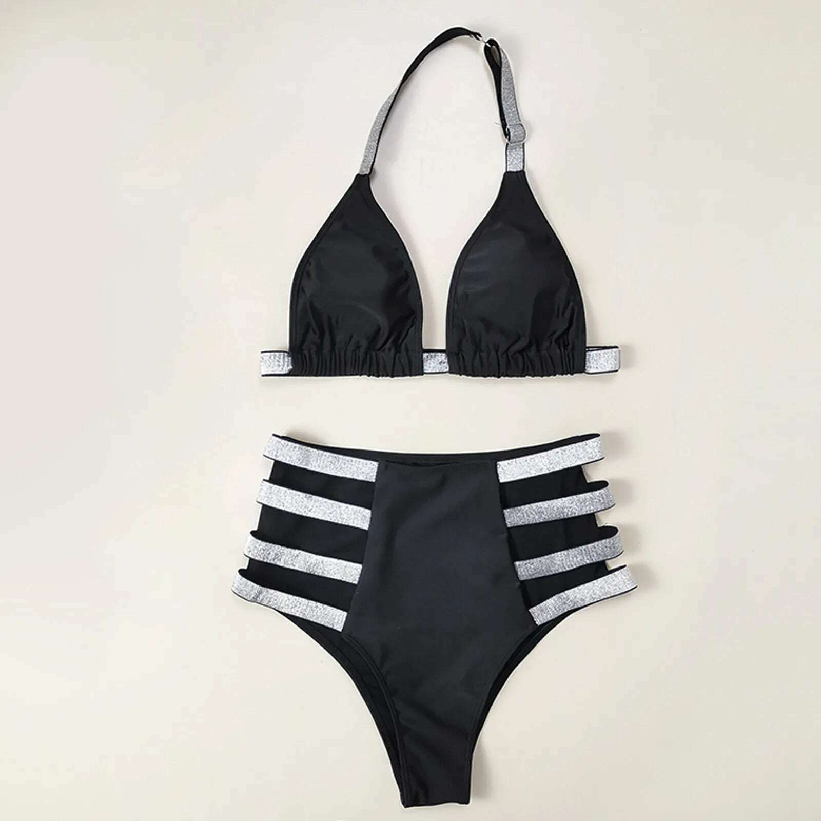 KIMLUD, Women Soild Print Bikinis Swimsuit Sexy Push Up Bikini Set Two Pieces Beach Bathing Suit Swimwear, KIMLUD Womens Clothes