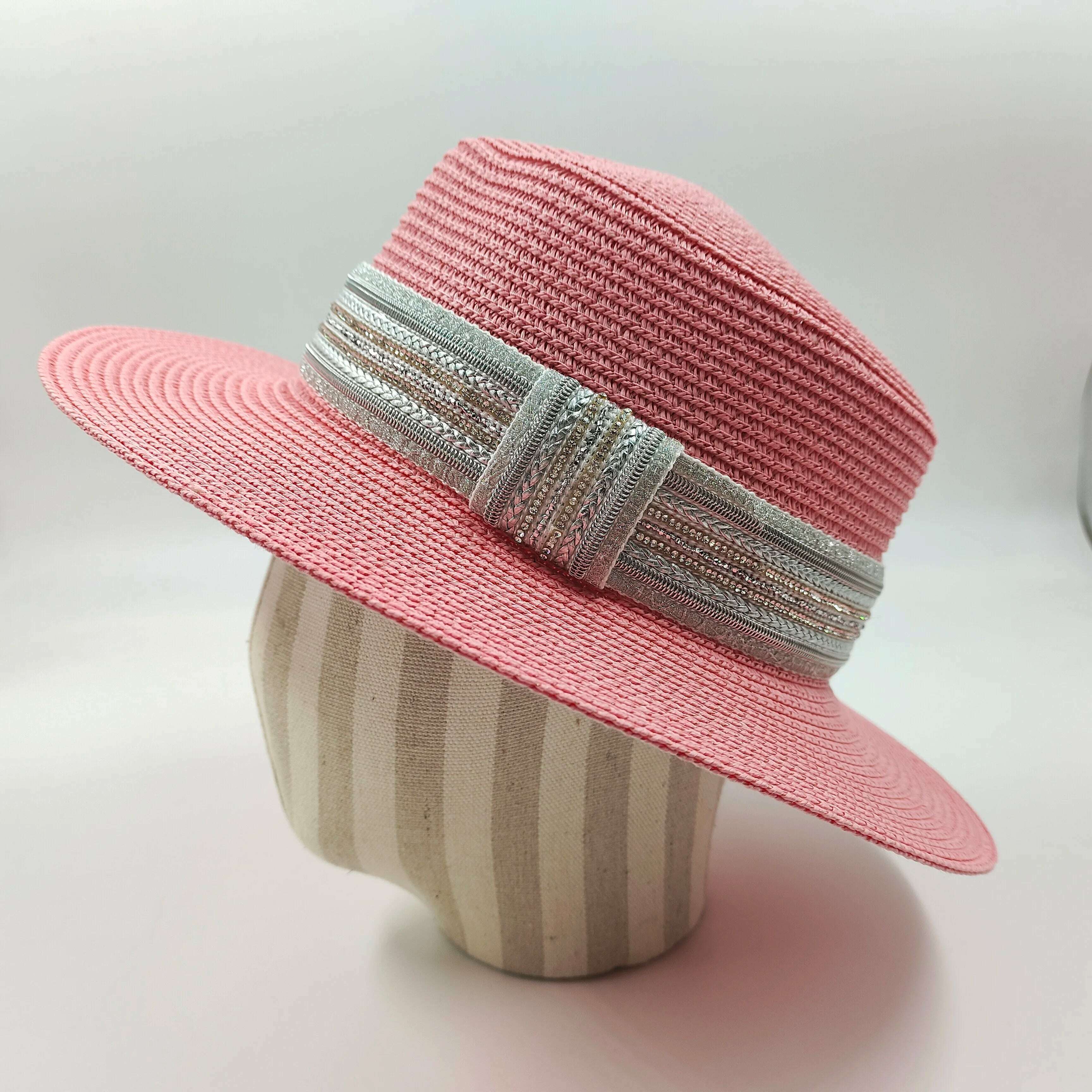 KIMLUD, women straw hat  Flat Top Straw Hat Vacation Casual Shopping Beach Hats for Woman Hats for girls Church Courtesy Panama Sun Hat, 43 / M 56-58CM, KIMLUD Womens Clothes