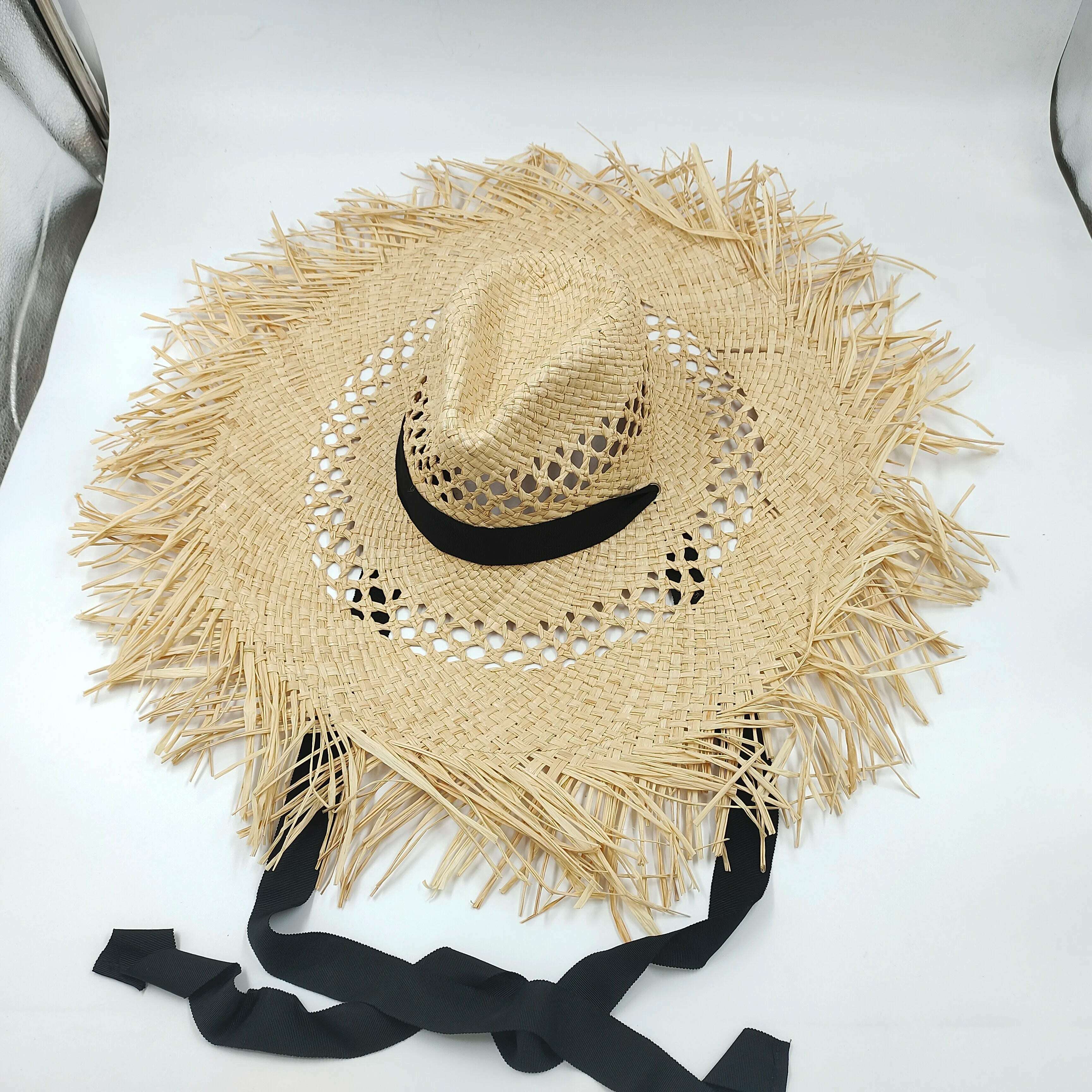 KIMLUD, women straw hat  Flat Top Straw Hat Vacation Casual Shopping Beach Hats for Woman Hats for girls Church Courtesy Panama Sun Hat, 15 / M 56-58CM, KIMLUD Womens Clothes