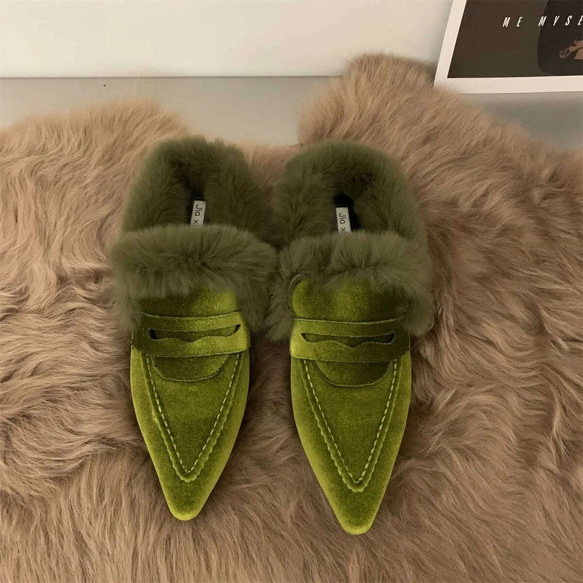 KIMLUD, Women Thick Fur Winter Slippers Warm Shoes Slippers Platform Heels Casual Cotton  Home Slides Boots 2022 New Plush Women Shoes, 3 / 35, KIMLUD APPAREL - Womens Clothes