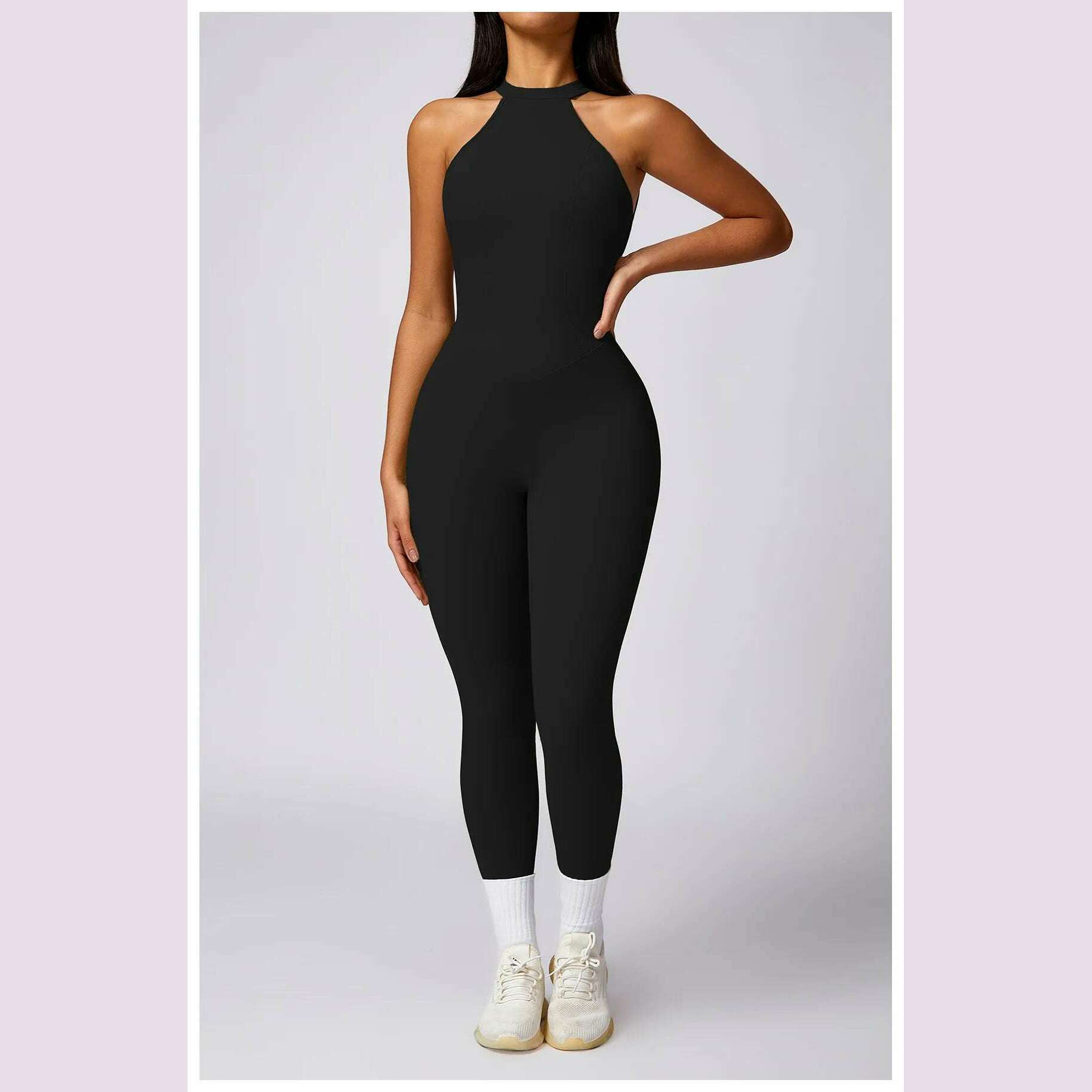 Women's 2024 New INS Network Red Same Hip Lift Back Outdoor Running Tight Exercise Quick Dry Yoga Fitness Jumpsuit - KIMLUD
