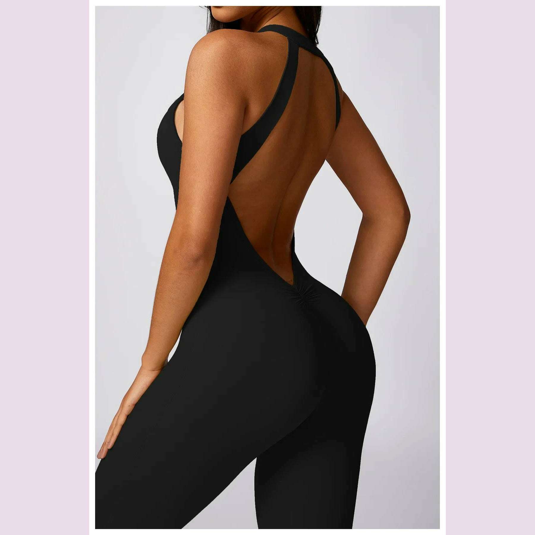 Women's 2024 New INS Network Red Same Hip Lift Back Outdoor Running Tight Exercise Quick Dry Yoga Fitness Jumpsuit - KIMLUD