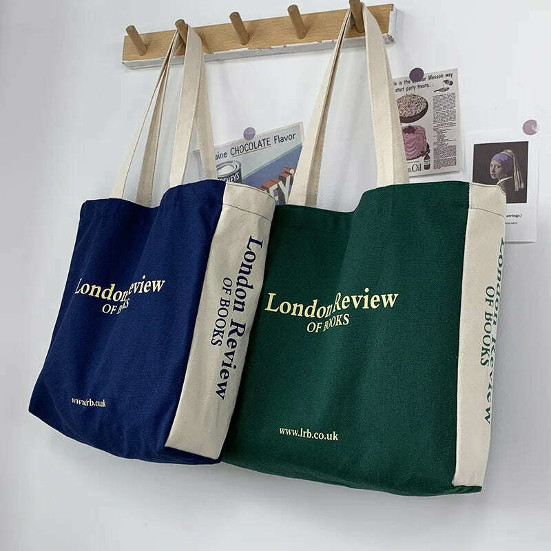 Women's Canvas Shoulder Shopper Bag Cotton Cloth Eco Big Shopping Bag for Woman 2023 Girls Student Handbag Large Tote Book Bags - KIMLUD