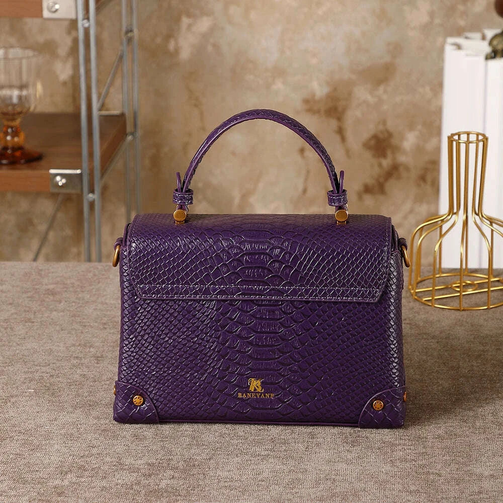Women's handbag 2026 season new high-end simple and fashionable snake pattern single shoulder crossbody bag multifunctional bag