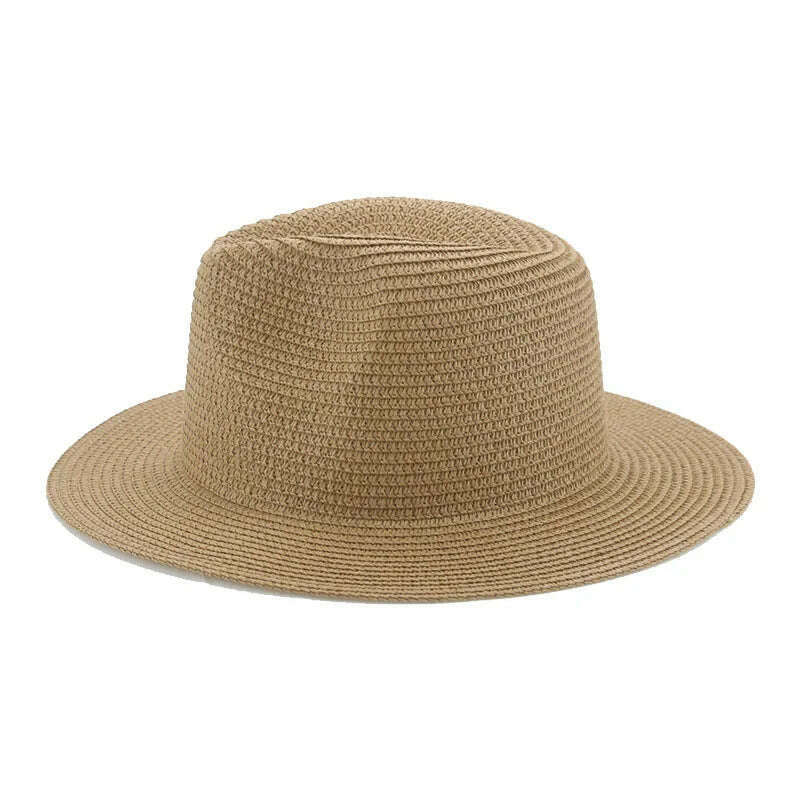 KIMLUD, Women's Hat Hats for Women Summer Straw Sun Hats Men's Caps Sun Protection Beach Summer Women Men Panama Straw Hat Gorras Hombre, KIMLUD Womens Clothes