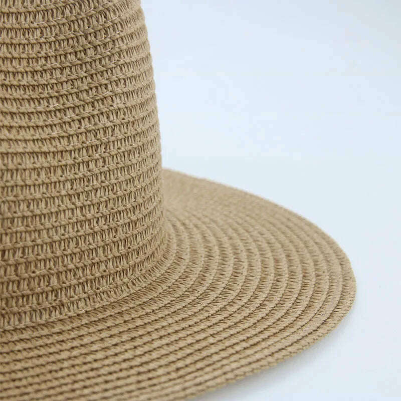 KIMLUD, Women's Hat Hats for Women Summer Straw Sun Hats Men's Caps Sun Protection Beach Summer Women Men Panama Straw Hat Gorras Hombre, KIMLUD Womens Clothes