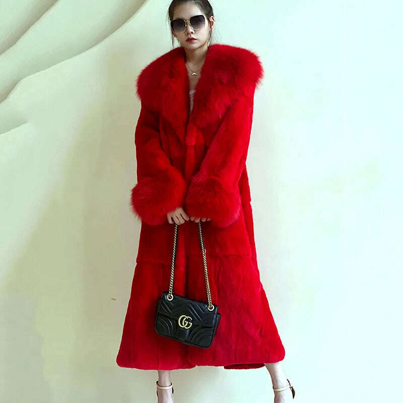 Women's Parker Winter Fur Warm Large Size Solid Color Fur & Faux Fur Women New Casual Long Sleeve Temperament Women Fur coat Y72 - KIMLUD