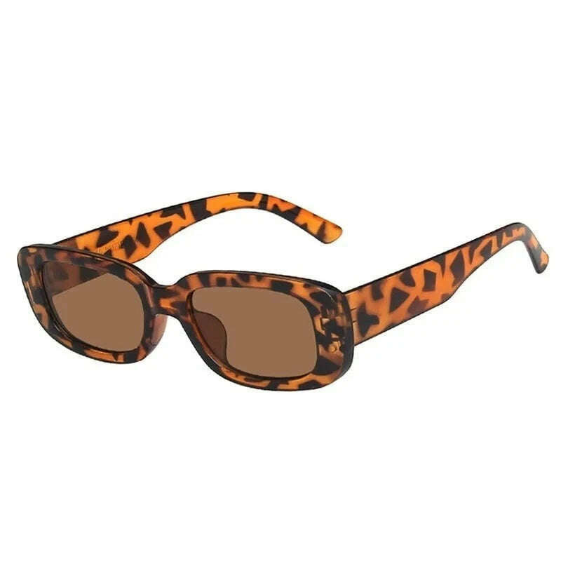 Women's Rectangle Retro Sunglasses Square Designer Small Sunglasses Women Female Sun Glasses Vintage Driving Shades UV400 - KIMLUD